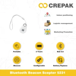 2 lata przenośny akumulator wymienne Bluetooth LE daleki zasięg Beacon/TI CC2640/ibeacon/BLE 5.0 Tag berło 5231