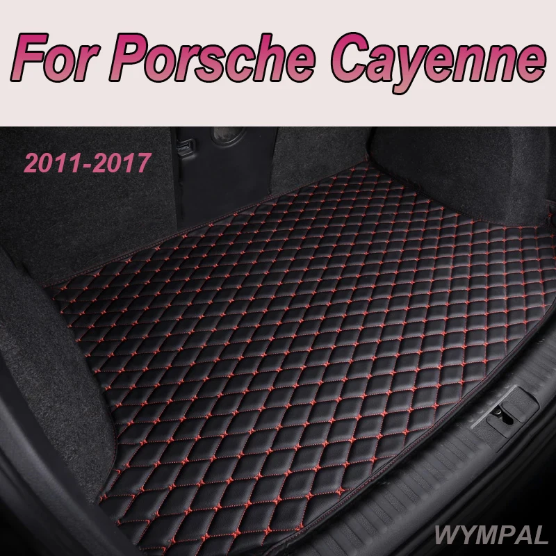 

Коврик в багажник автомобиля для Porsche Cayenne 2011 2012 2013 2014 2015 2016 2017, высокий боковой багажник, водонепроницаемый задний багажник, коврик для ковра