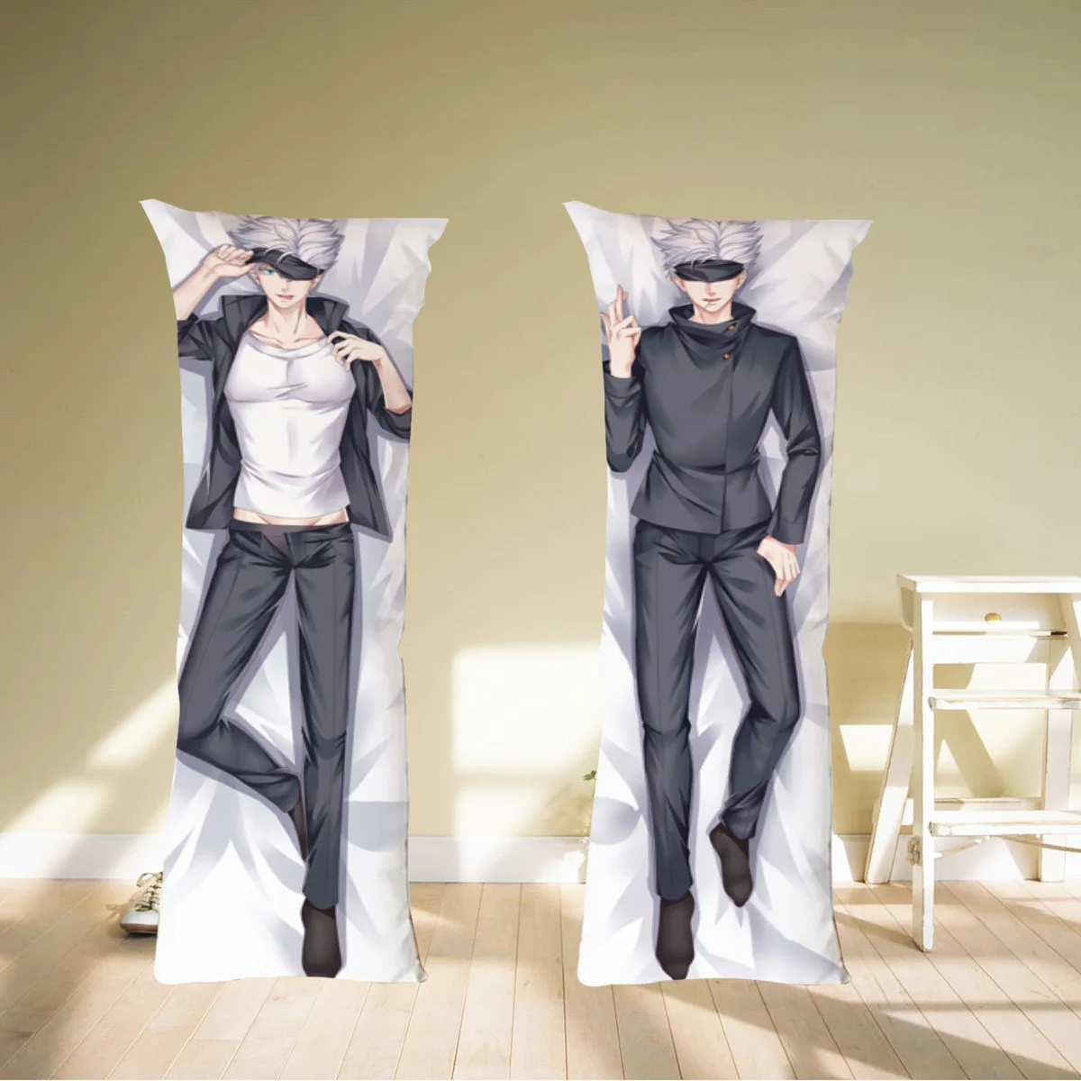 180cm Gojo Satoru Jujutsu Kaisen Dakimakura Anime Cosplay Hugging Body Cool Pillow Case Custom Double Side Print Pillow Case image 4