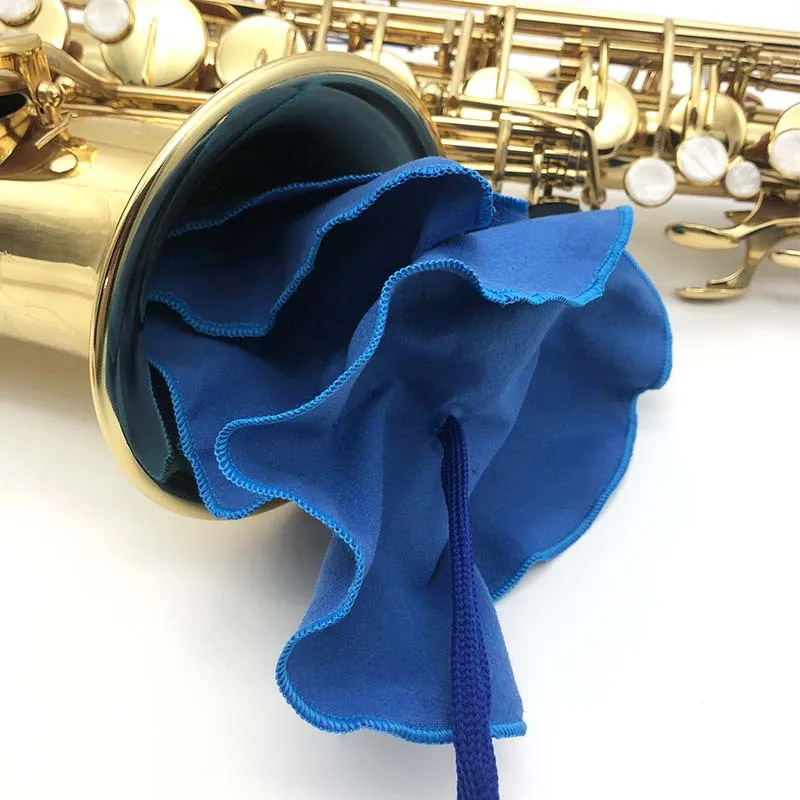 The saxophone cleaning cloth is suitable for the sax neck / inner cavity / surface microfiber material  strong water absorption