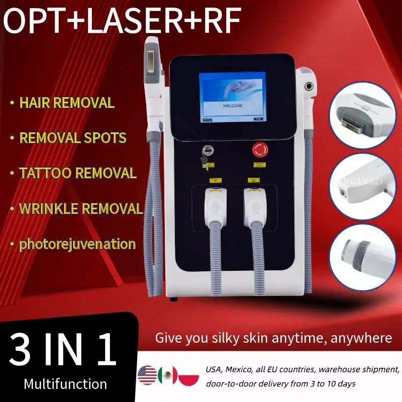 

OPT IPL Picosecond Laser RF Facial Multifunctional Beauty Machine 3 IN 1 Remove Wrinkles Freckles Pigment Painless Hair Removal