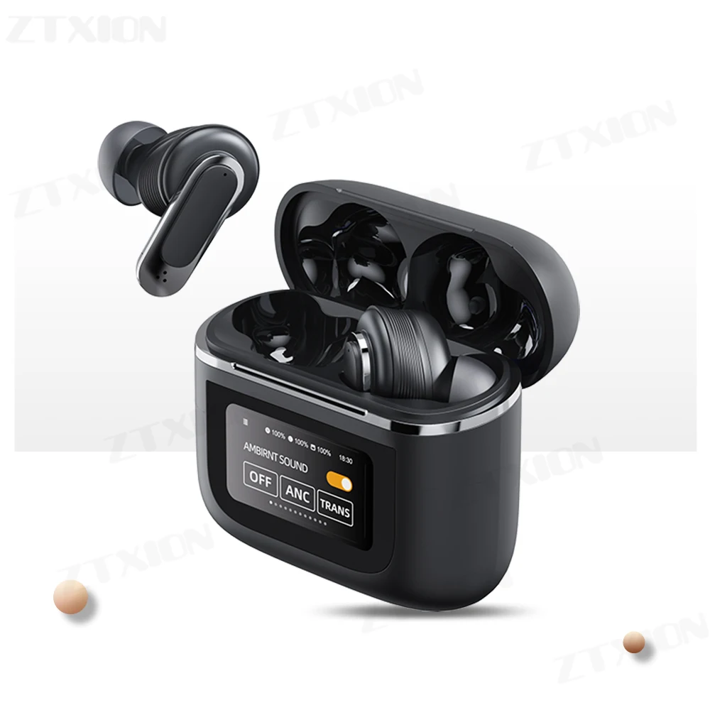 Tour Pro2 Wireless Earbuds ANC Bluetooth Headphones Mijia LCD Digital Display Screen Sport Earphones Built-in Mic Headset