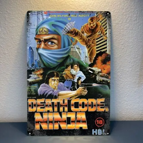 Póster metálico de la película Death Code, cartel de metal coleccionable de 20x30 cm, aluminio