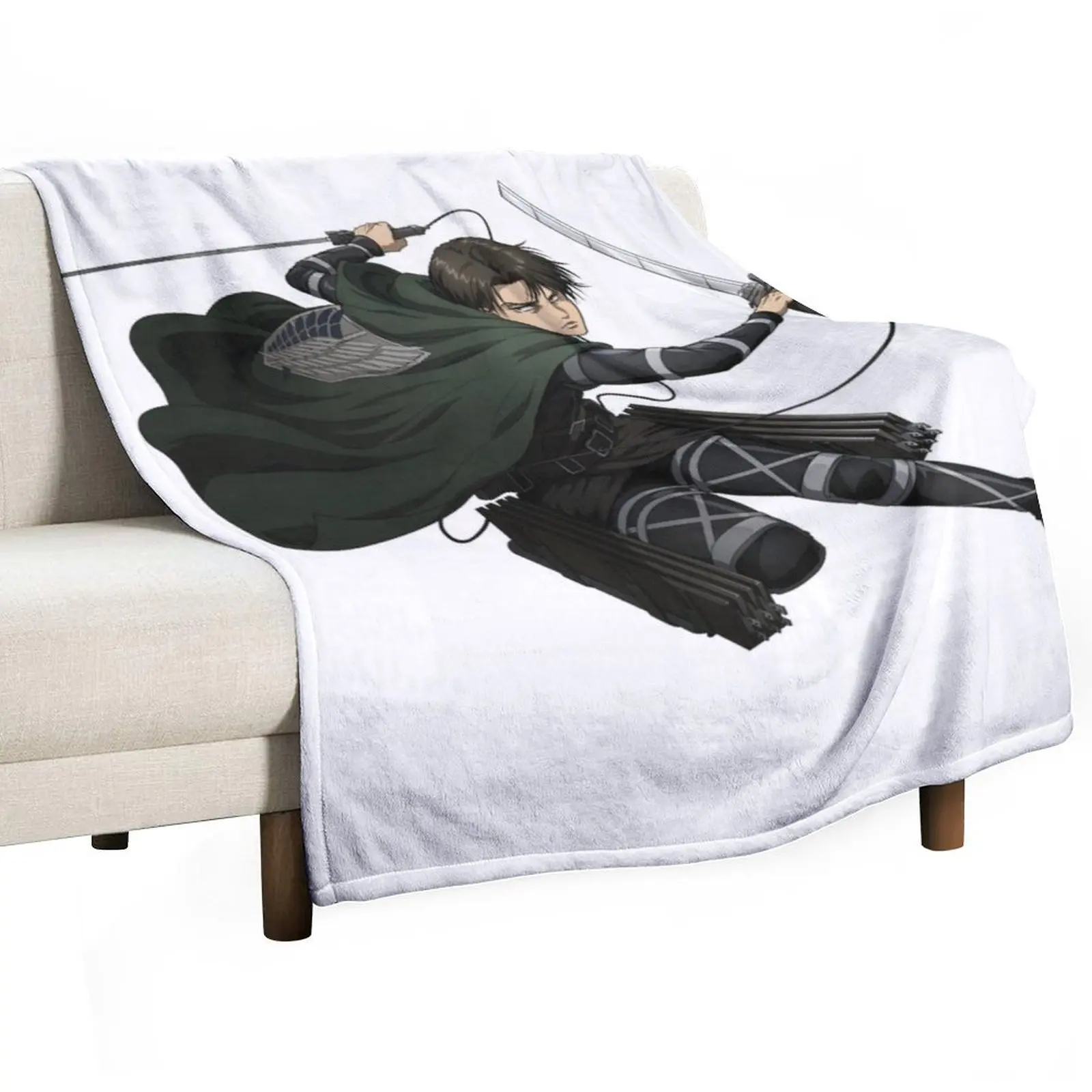 

Levi Ackerman Throw Blanket Decorative Throw Plush Flannel Fabric Custom Blankets