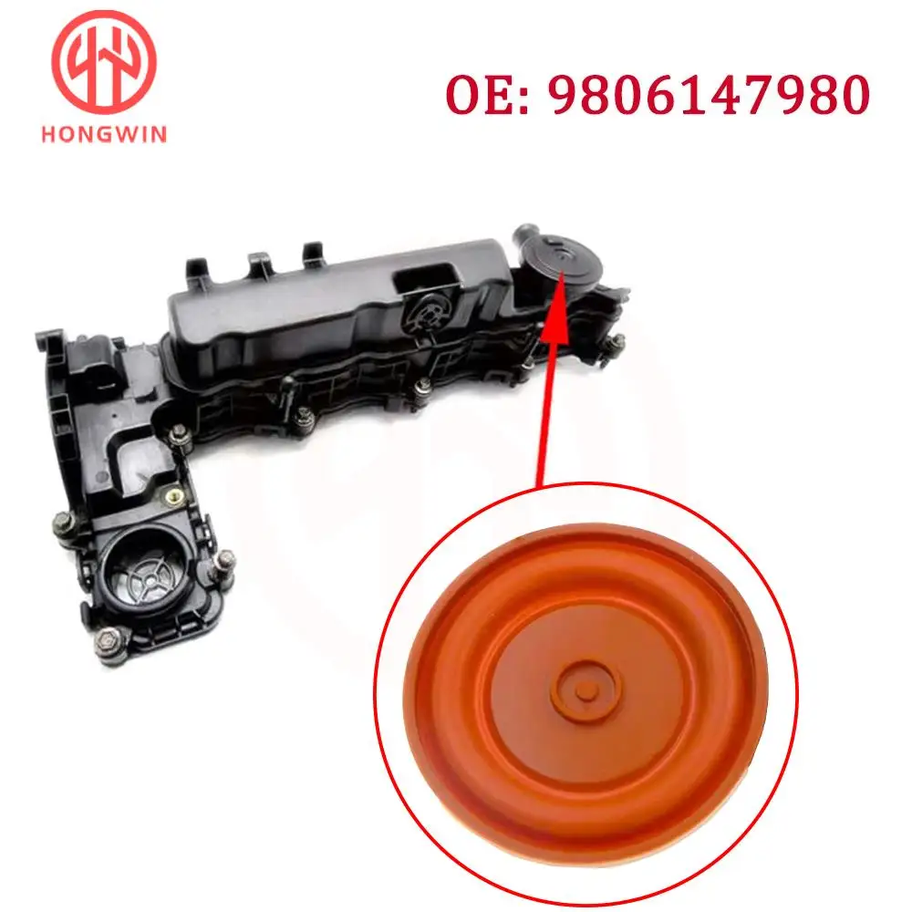 1/5/10 unidades 9806147980   Nova membrana de cobertura de válvula PCV para Citroen Peugeot 2.0 HDI e Ford 2.0 TDCI 2269606 1860576   0248.G5