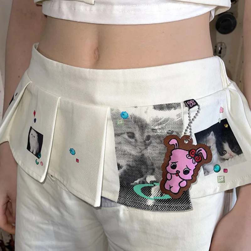 Beautiful Women's All-match Clothing Cartoon Print Design Is Ultra Short Skirts 2026 Summer New Mini Skirt 16O663UP6