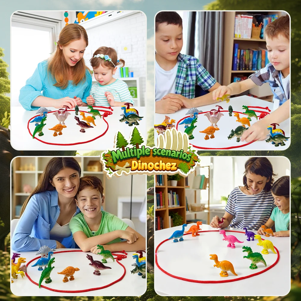 Dinosaur Magnetic Chess Game Toys Magnetic Board Strategy Puzzle Game for Kids Adults Party Camping Travel Board Games