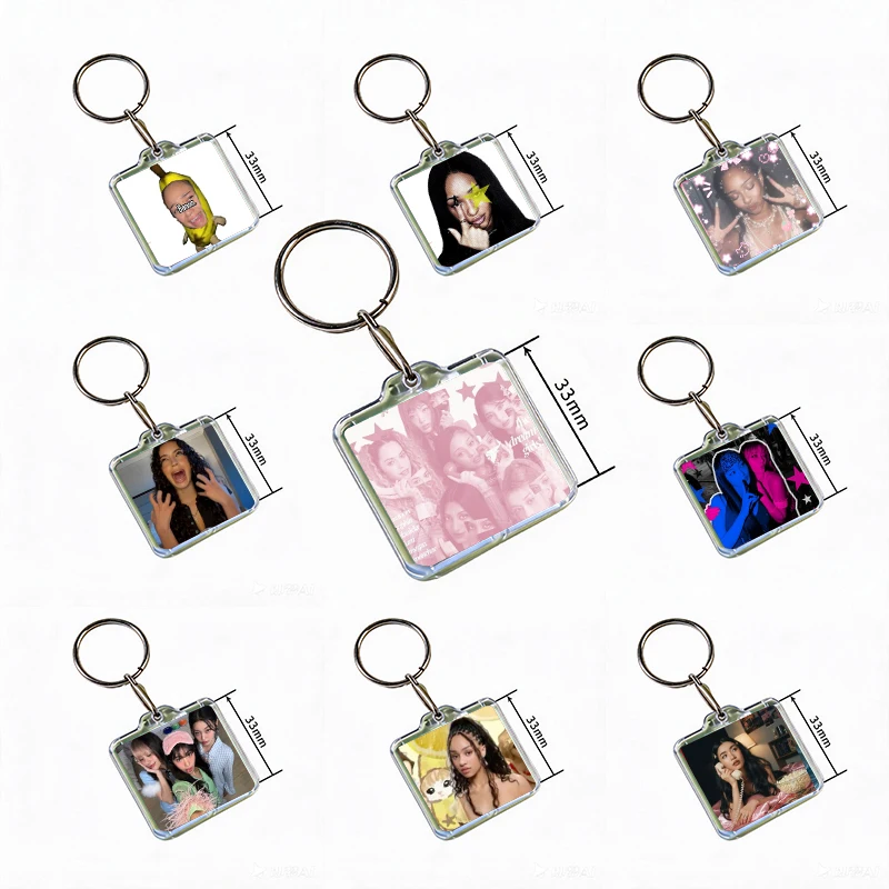 K-KATSEYE Acrylic Keychain Girl Group Manon Daniela Handmade Hanging Clothes Backpack Decoration Accessories Gifts with Friends