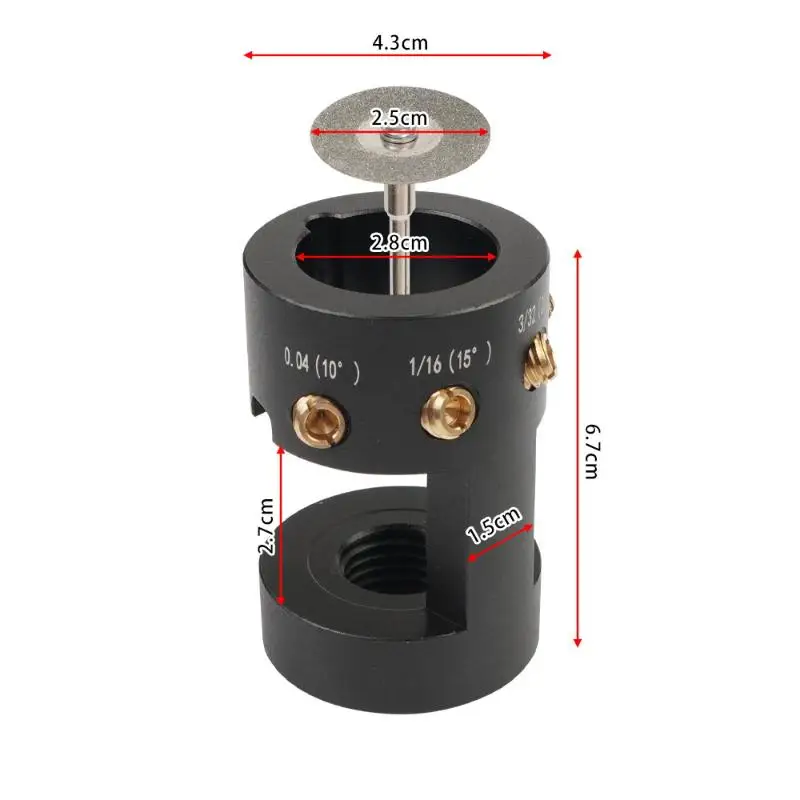 Ostrzałka do elektrod wolframowych Narzędzia do spawania TIG Wielokątne i poziome otwory z przesunięciem z rowkami tnącymi, narzędzia do szlifowania elektrod