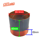 GHXAMP 60.5mm Fiberglass Bass Speaker Voice Coil Round Copper Wire 12 Inch 15 Inch Professional Speaker Repair Accessories 2PCS