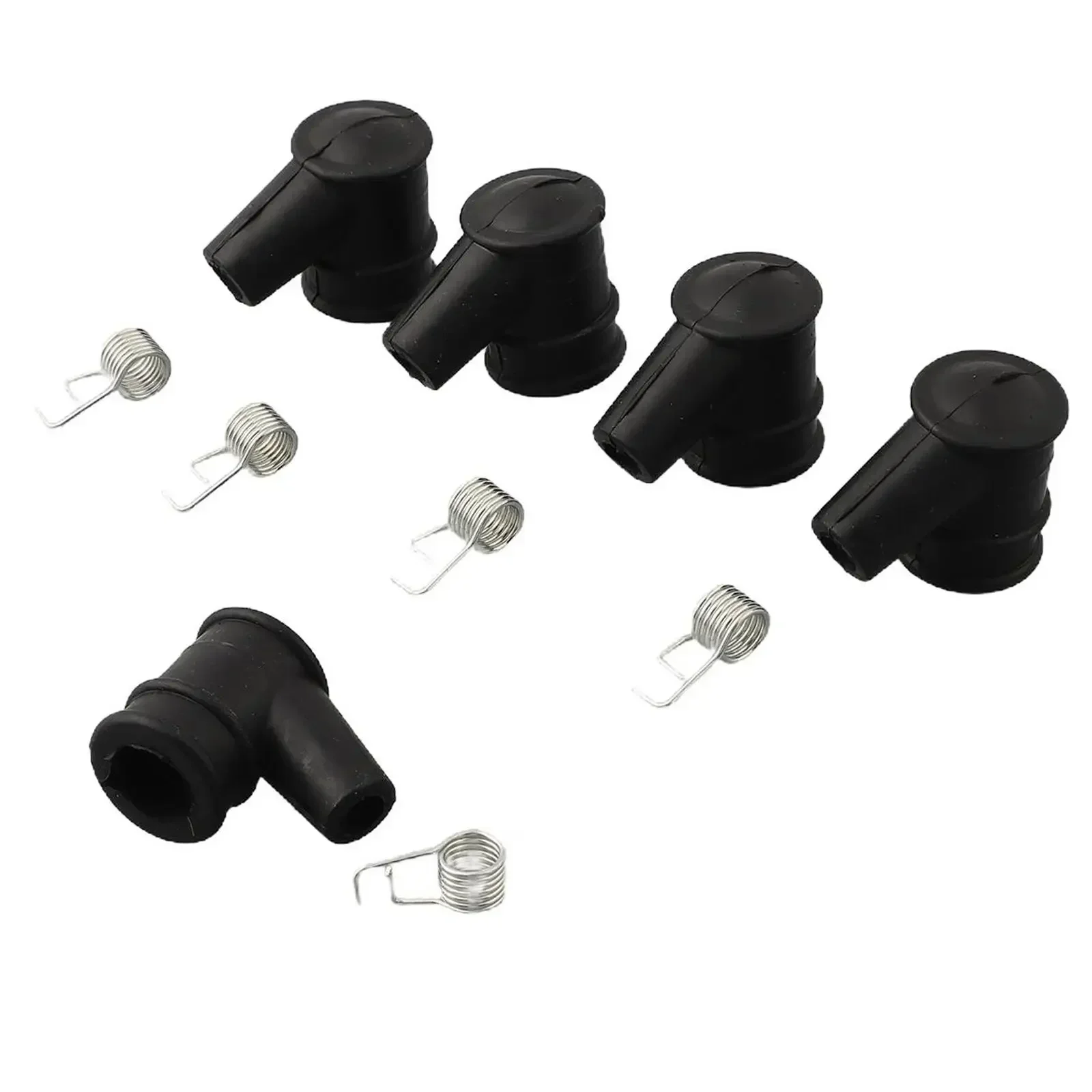 5 Kit Ignition Coil Cap & Spring Replacment Fit For 2 Stroke 4500 5200 5800 45CC 52CC 58CC Chainsaw Garden Tool Power Tool Acces