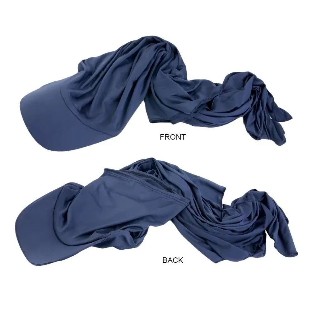 

Trendy Solid Color Brim Bandana Cap Breathable Adjustable Sun Visor Turban Polyester Simple Scarf Hat Middle Eastern Style