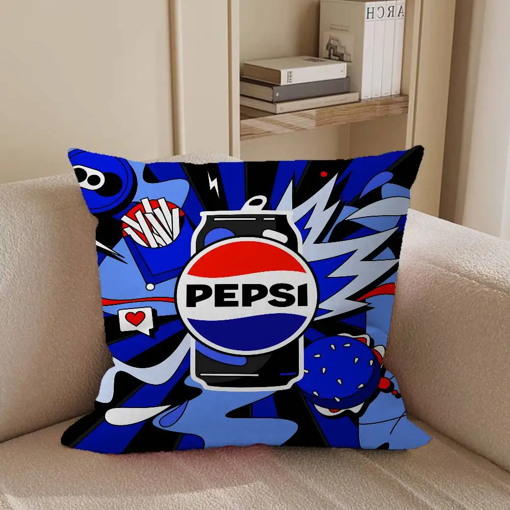 غطاء وسادة للمشروبات الكرتونية من P-PepsiS، غطاء وسادة قابل للإزالة والغسل - كتان ناعم لجميع المواسم