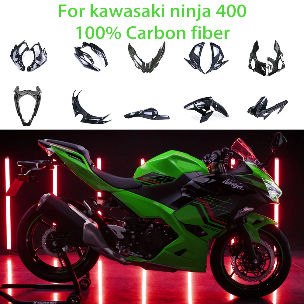 

New carbon fiber accessories For Kawasaki Ninja 400 100% pure carbon fiber motorcycle accessories with full fairing kit