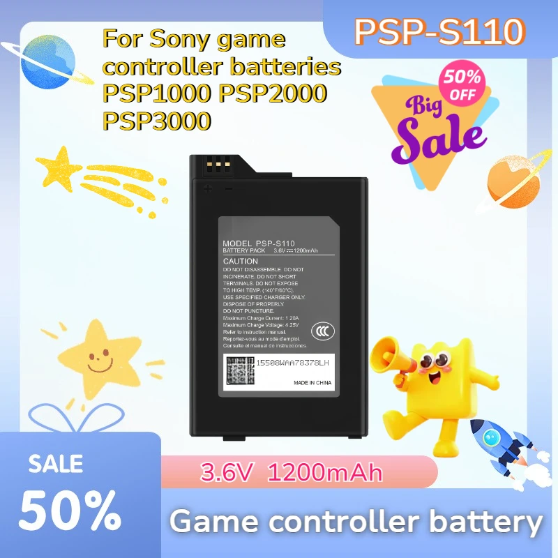 

3.6V 1200mAh PSP-S110 compatible with Sony game controller batteries PSP1000 PSP2000 PSP3000 High quality