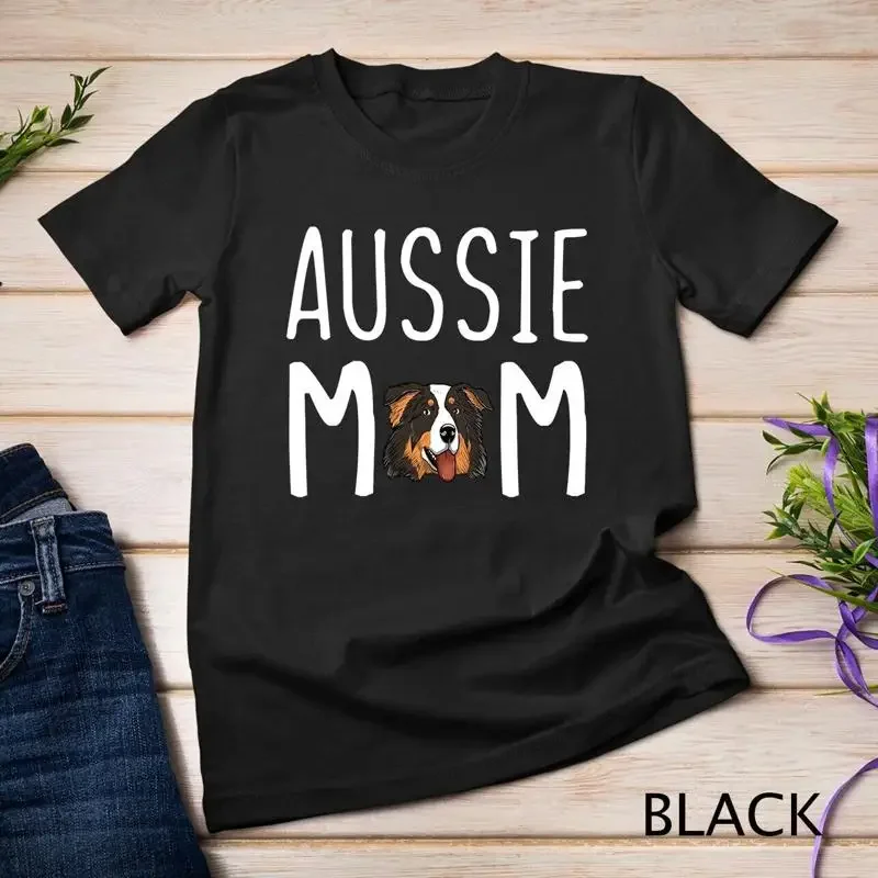 Black Tri Mom Aussie Mama Australian Shepherd Mom Aussie Mom Unisex T shirt