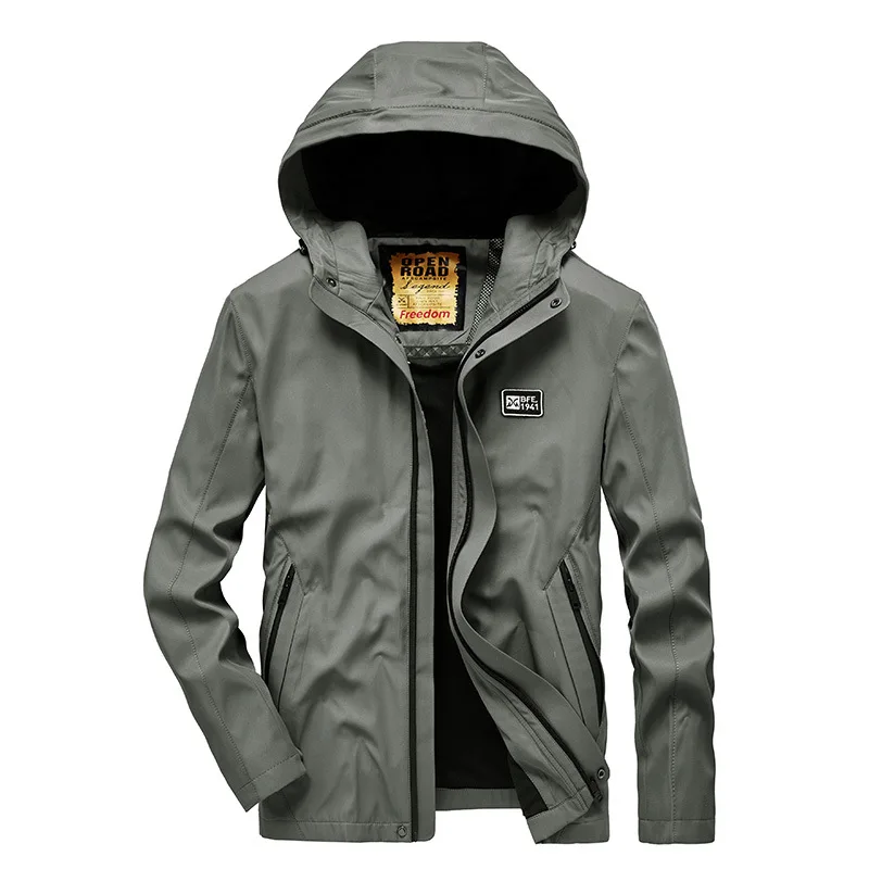 

New casual fashion men's windbreaker hooded men's trend