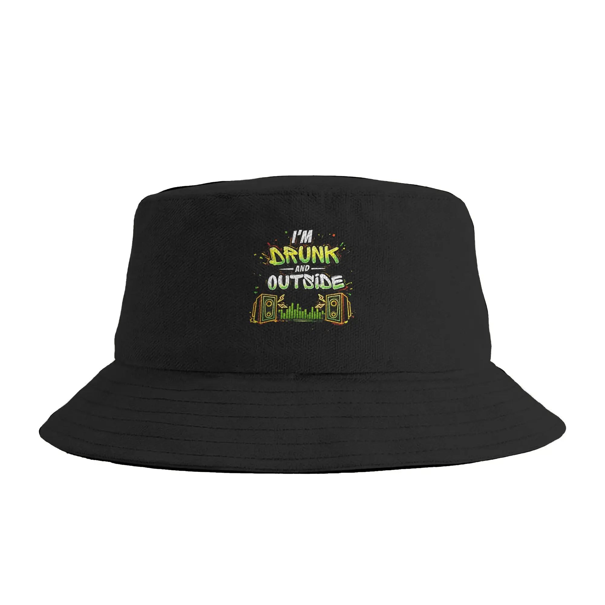 I’m Drunk and Outside Bucket Hat Spring  Classic Fisherman Hats For Unisex Foldable Hunting Caps Hawaii Graphic Sun Hats