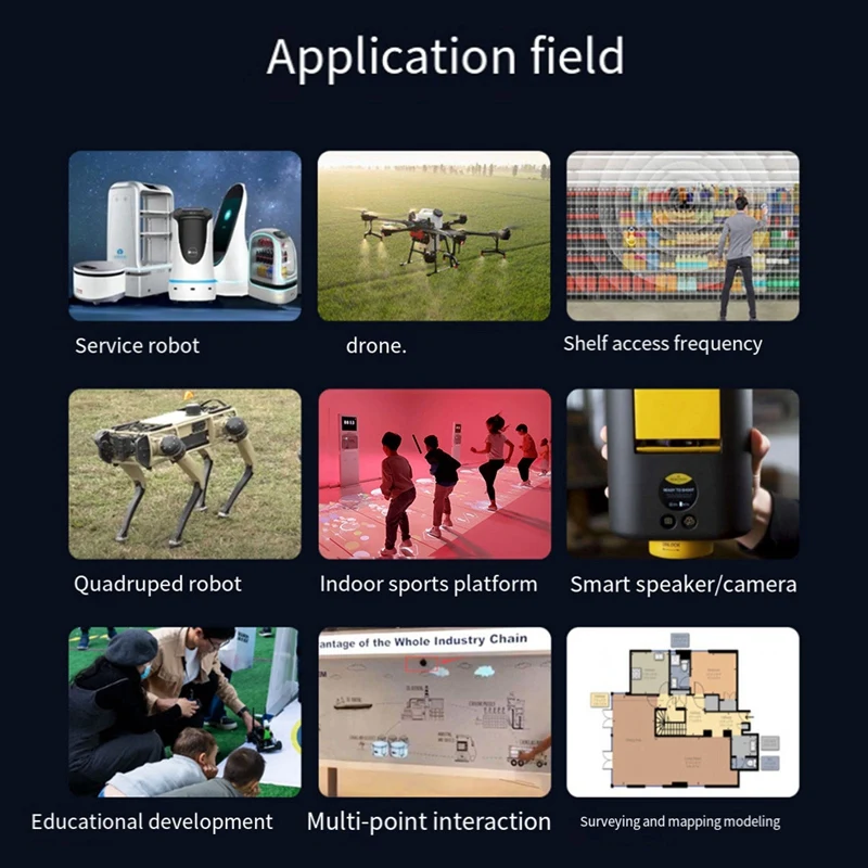 Black For DTOF Lidar LD19 Radar Kit 360° Ranging Radar Scanner Frequency 4500Hz Resistance TOF Flight Time Ranging Sensor