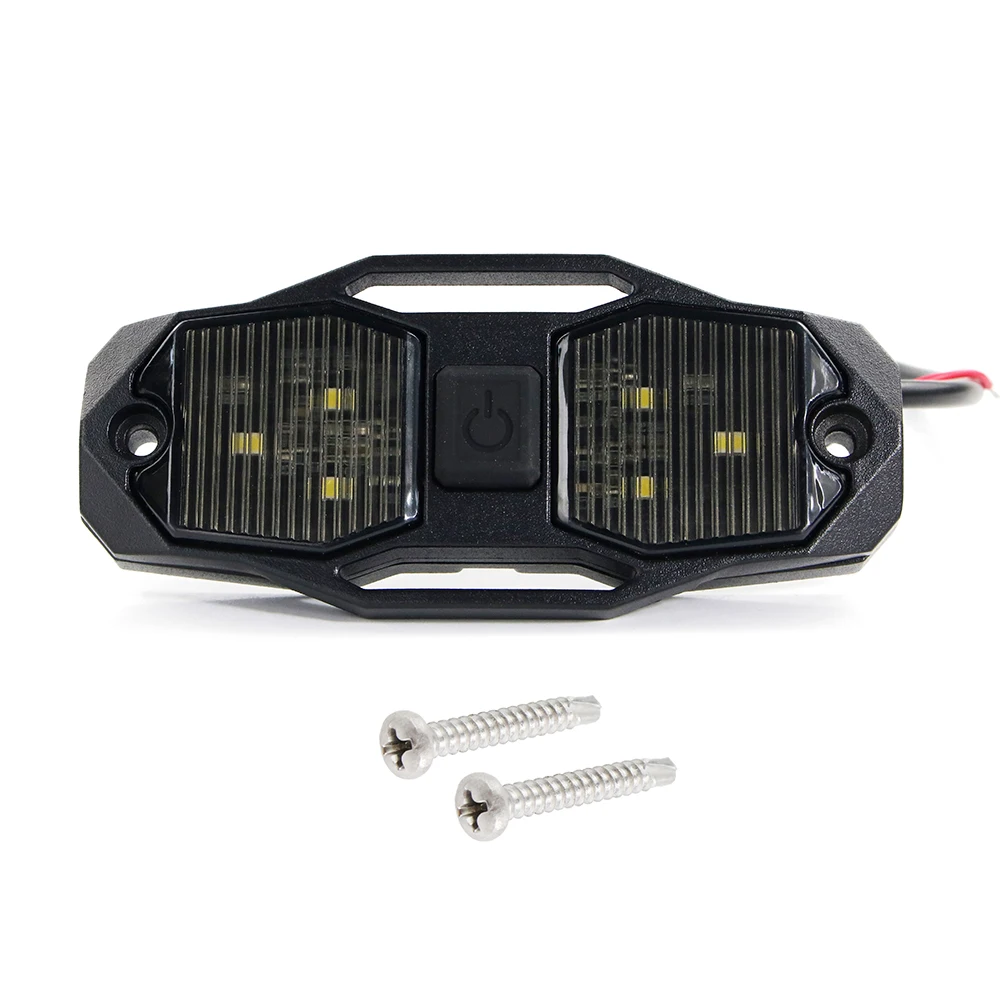 Roll Bar Mount LED Dome Light Rock Light With Switch For UTV Polaris RZR Can-Am ATV Golf Cart Truck Pickup Jeep Toyota Tractor