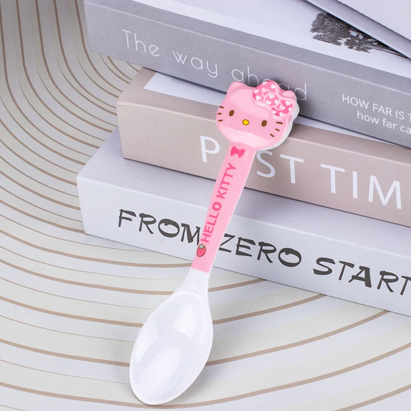 New Kitty Tableware Kuromi Cartoon Cute Creative Kawaii Children\'s Tableware Soup Spoon Girl and Boy for Gifts