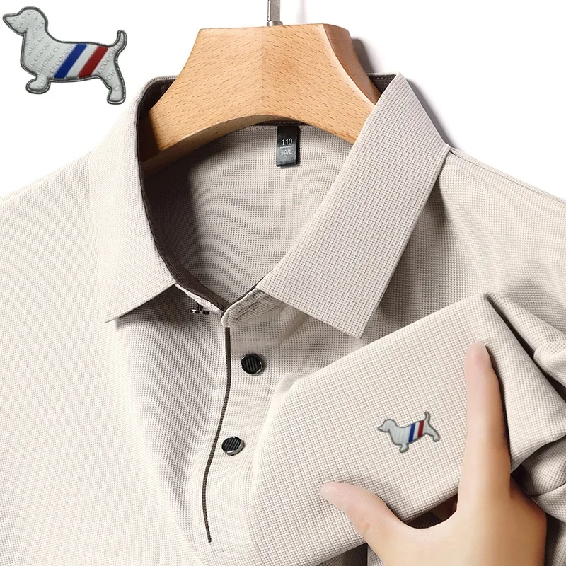 صيف جديد الرجال قميص بولو تنفس العلامة التجارية الفاخرة شعار تي شيرت مطبوع أزياء متقدمة مريحة عارضة قصيرة الأكمام