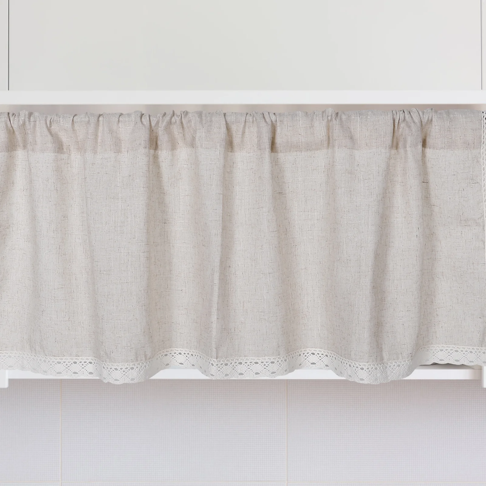

1pcs Cotton Short Curtains For Kitchen Window Farmhouse Cafe Curtain Rustic Valance Decor Easy Macrame Kitchen Valance Clean