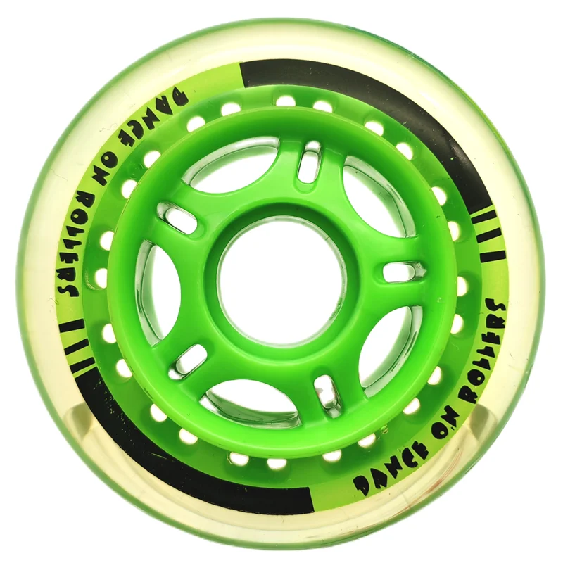 Free shipping skate wheel roller wheel transparent green 78 A bearing ABEC-9 8 pcs / lot