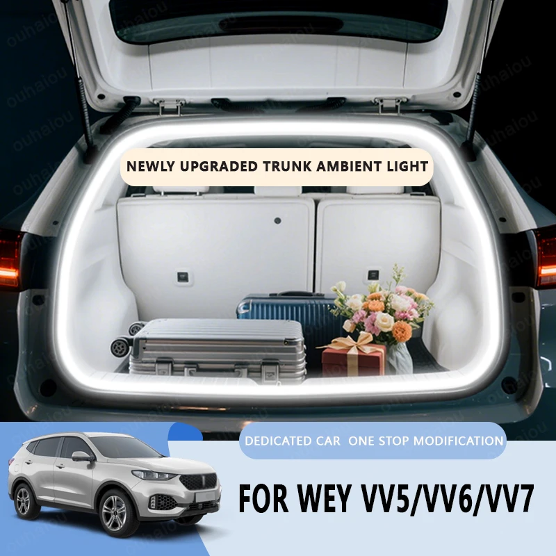 

For WEY series VV5/VV6/VV7 trunk light Atmosphere lights modification light Rear Trunk LED Light Bar White warm white