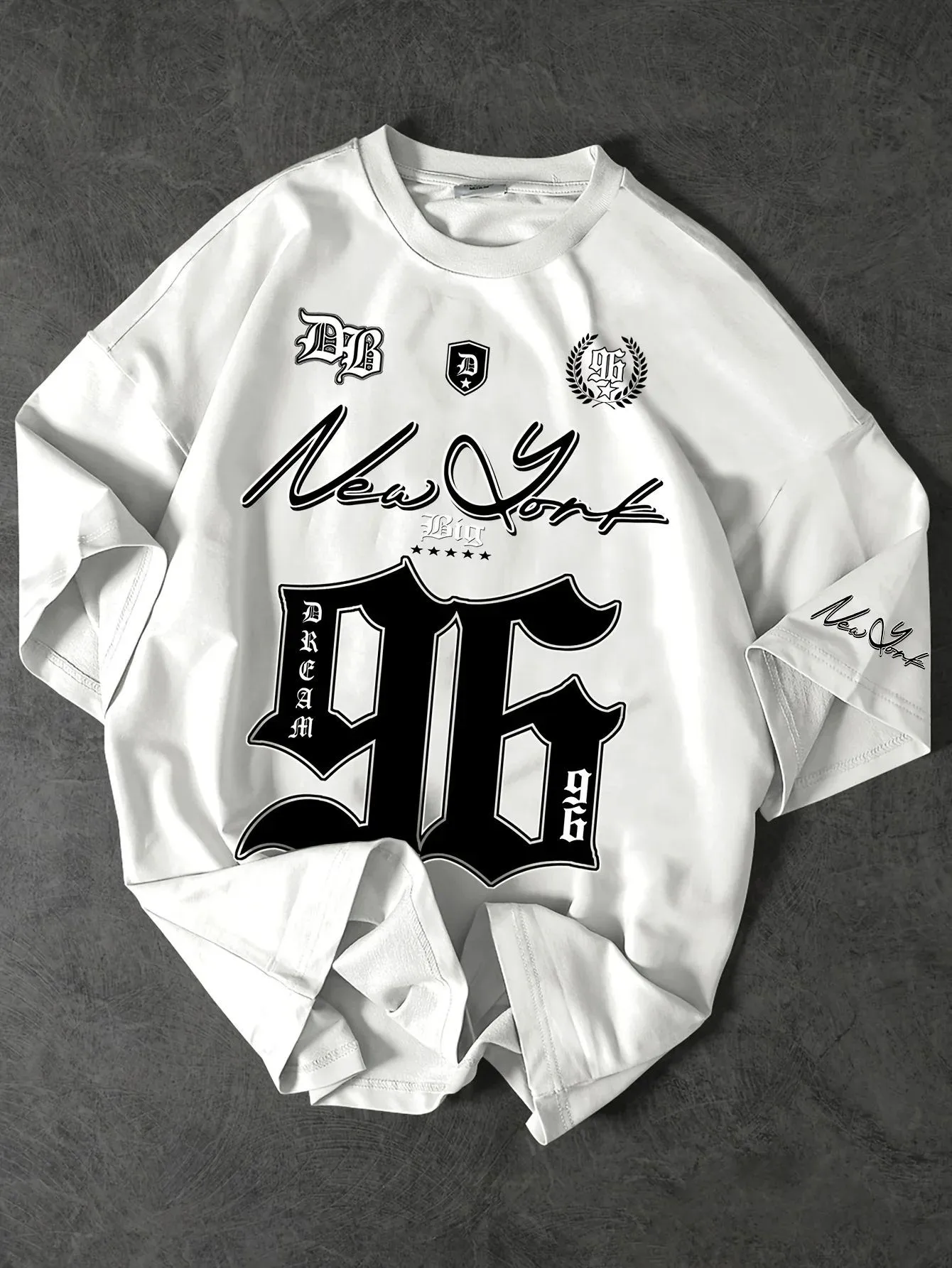 

2025 New Men's Casual Breathable Comfortable Round Neck T-shirt 96 Size Printed Digital Baseball Jacket Sports Top