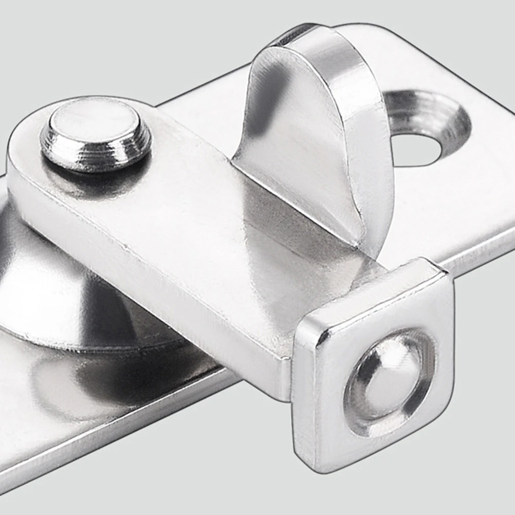 

2pcs 90 Degree Stainless Steel Door Latch Bolt Security Barrel Lock Durable Sliding Door Window Lock Home Use Black Silver