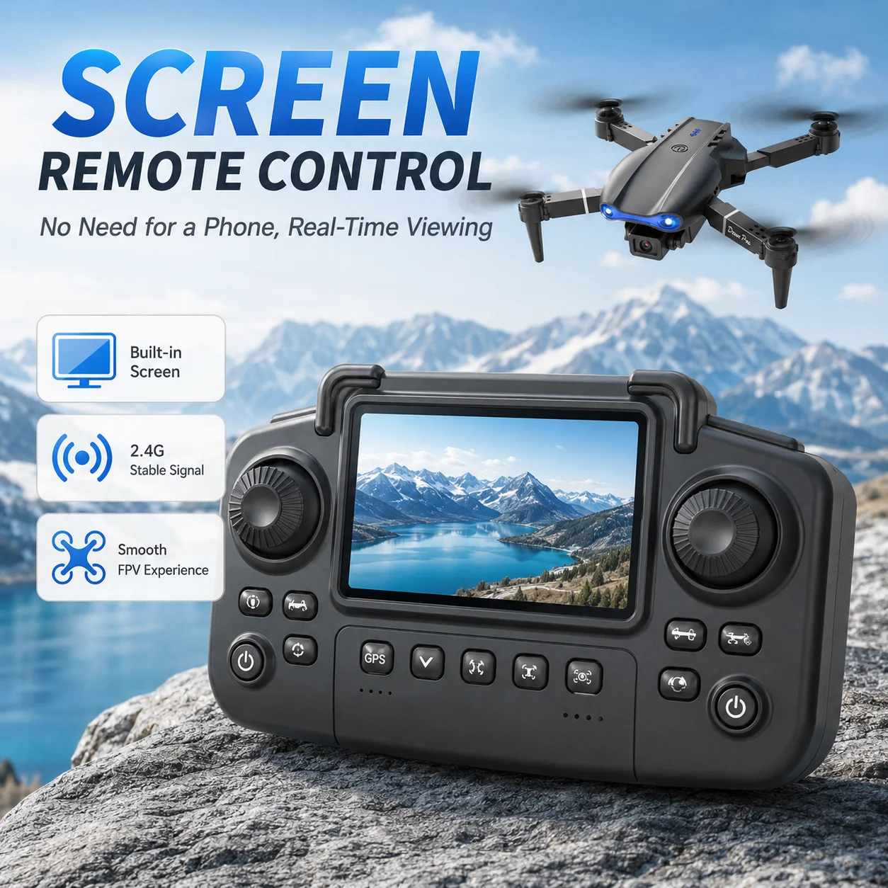 Drone RC pliable 4K HD avec do - Drone Camera Mount avis et prix