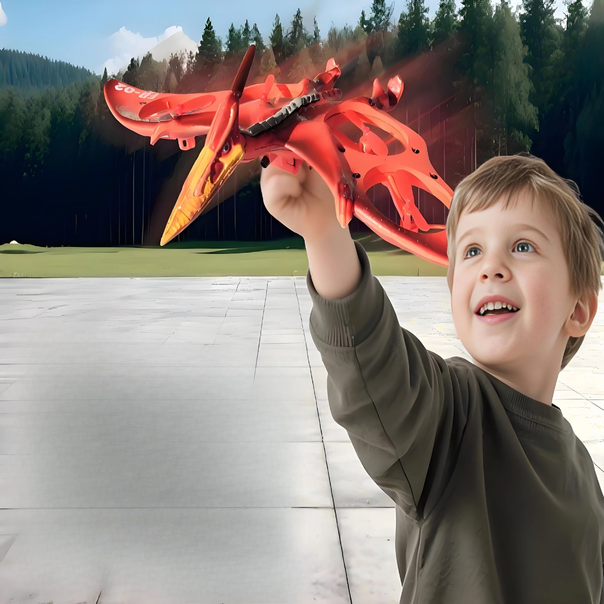 RC 6-Kanal-Fernbedienungsflugzeug, B-2 Stealth Bomber Fighter, 2,4 GHz 6-Achsen-Gyro-RC-Flugzeug mit 3D-Flips, LED-Licht