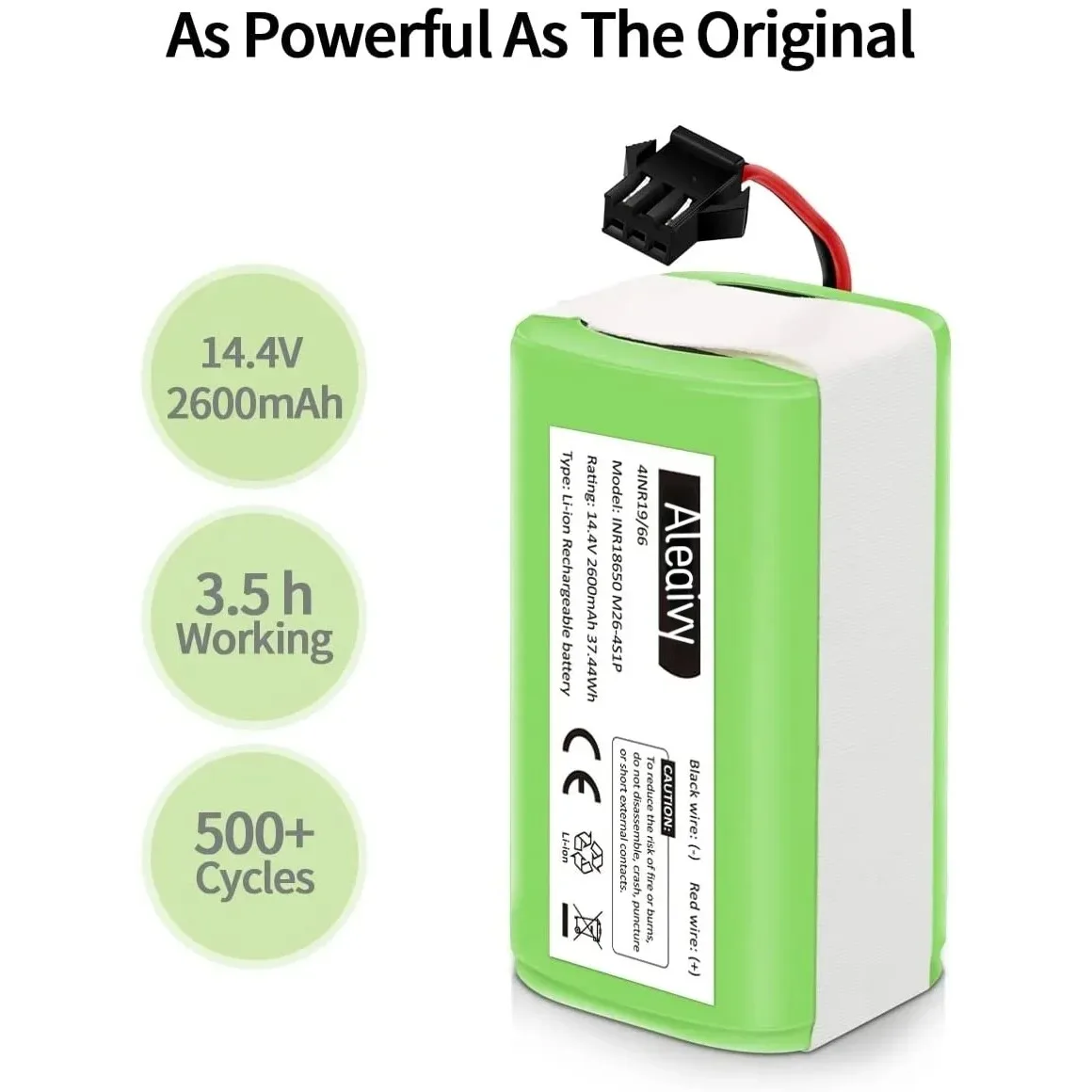 Bateria zamienna 14.4V 2600mAh do odkurzacza CECOTEC CONGA 950 990 999 1190 1091 1099 1790 1990 — zdjęcie produktu 7