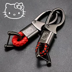 Sanrio Hello Kitty Keychain Kawaii Anime Cartoon Fashion Car Key Laser logo Gifts for Friends Car Key Ring