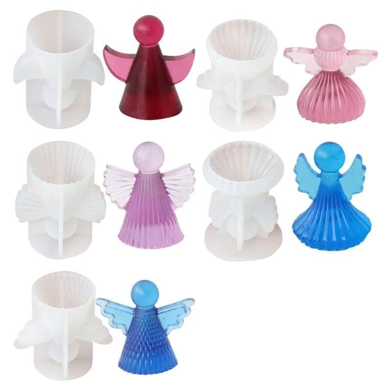 Angelic Shaped Sturdy Silicone Mold Set Versatile Accessory for Candle and Resin Craft Home Decoration Art Supplies