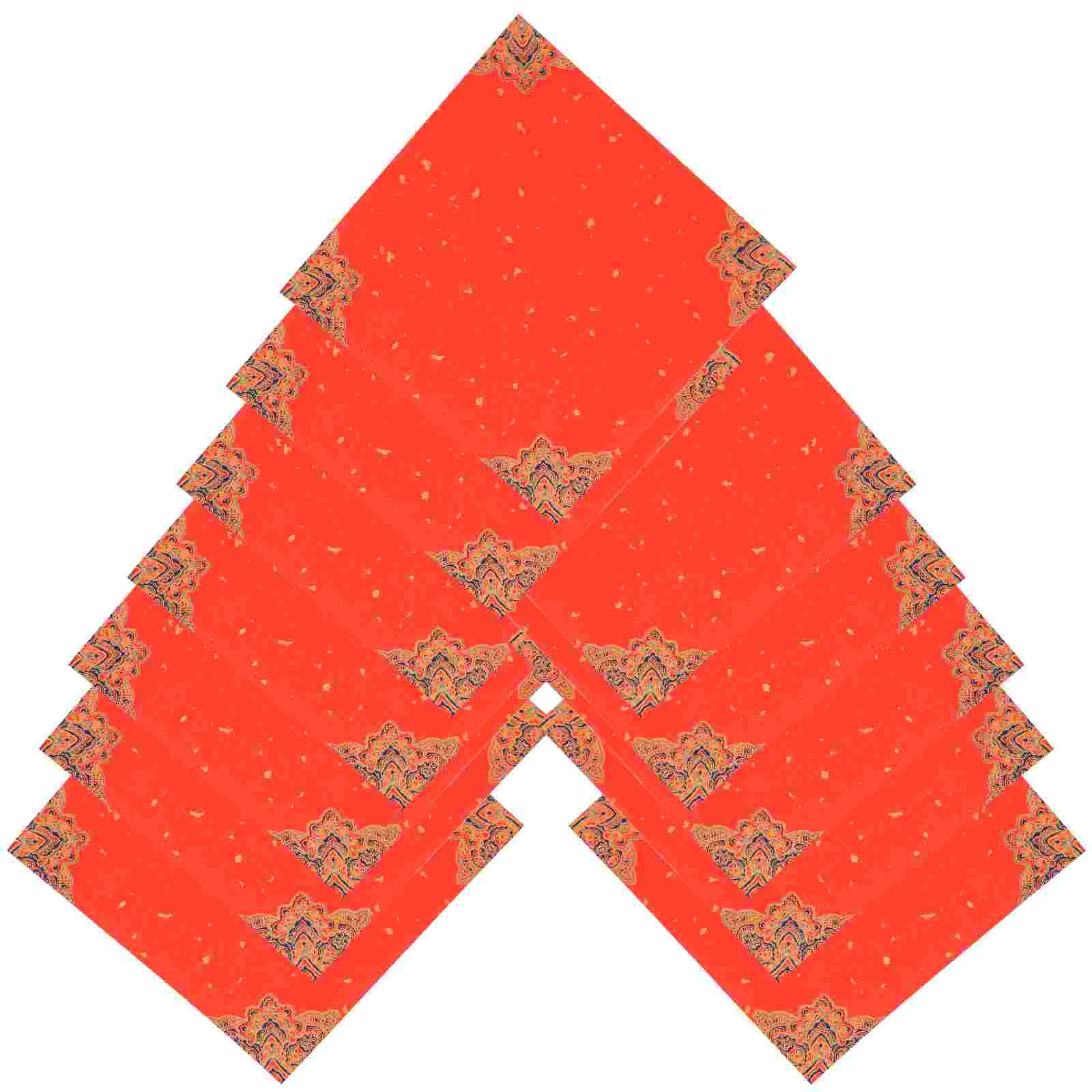 20 Pcs Paper Doufang Rice Ink Brush Red Fu Character Chinese Spring Festival Blank