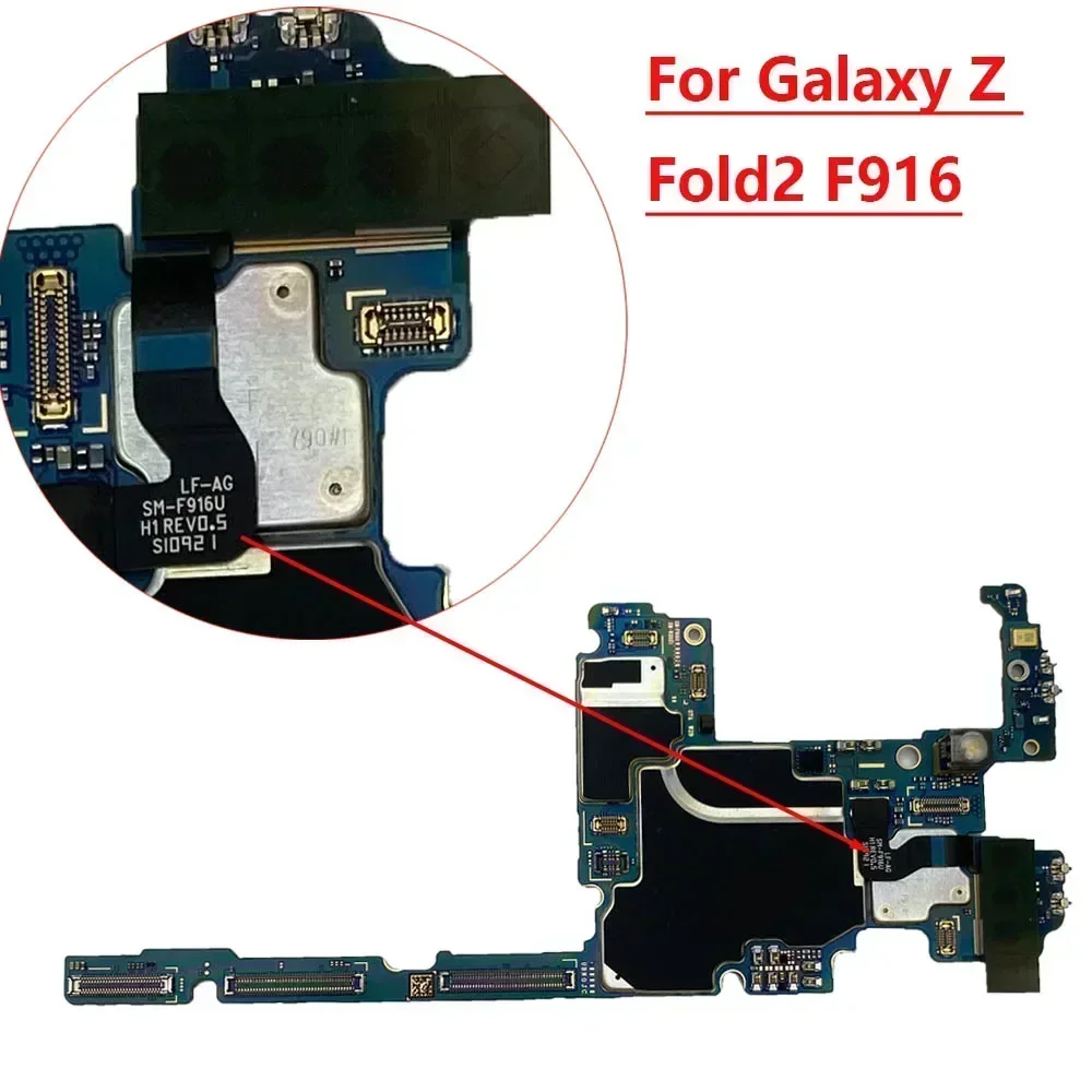 100% Working Motherboard Fold 2 F916B W2021 F916U F916N 256G Logic Main Board 5G Full Chips Unlocked Mainboard Plate