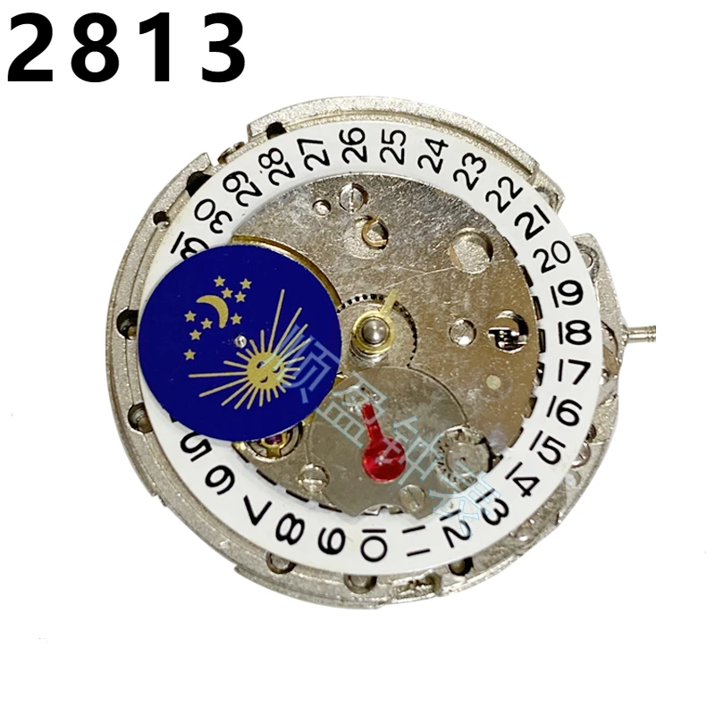 Mingzhu 2813 Movement Two Needles Half Mechanical Movement 6 Points Small Seconds 9 Points Moon Phase Watch Accessories