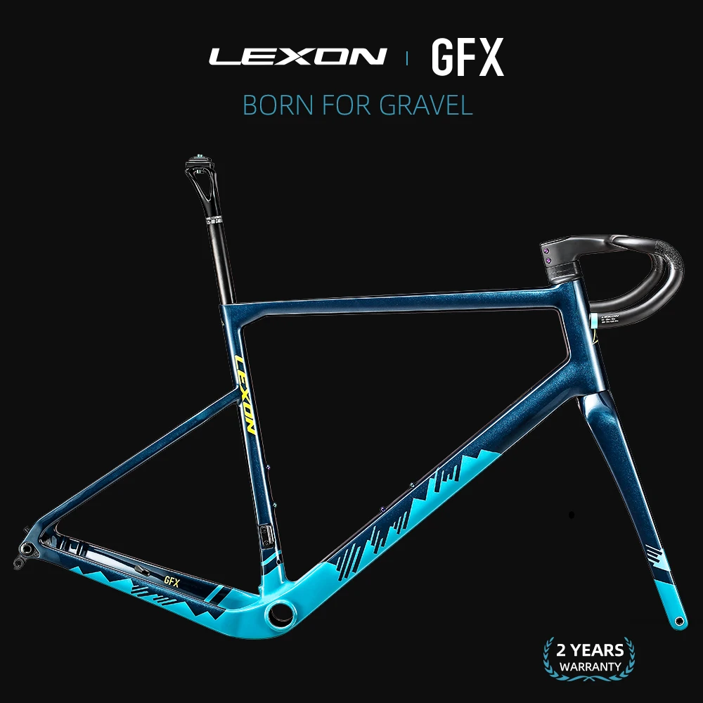 

Lexon GFX T1000 Carbon Gravel Frame Disk Brake Max Tire 700C*47C Gravel off-Road Bicycle Frameset Disc Road Cyclocross Frame