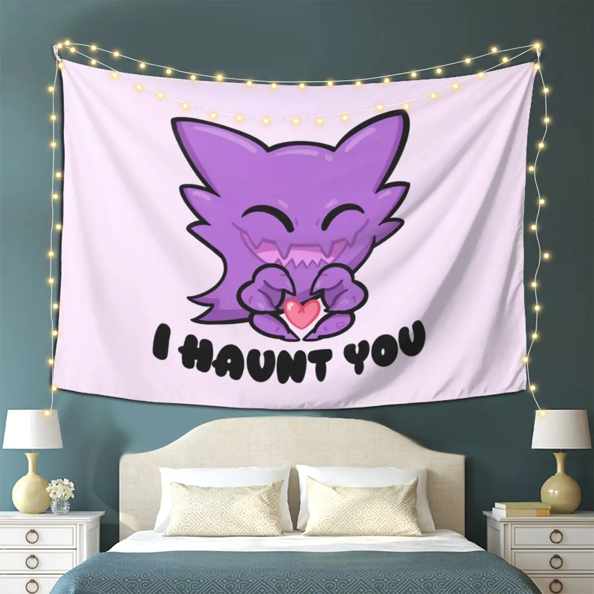 Haunter I Haunt You Tapestry Wall Hanging Aesthetic Home Decoration Tapestries for Dorm Room