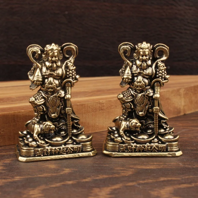 1/2Pcs God of Wealth Zhao Gongming God of Wealth Retro Old Objects Home Decoration desktop Tea Pet