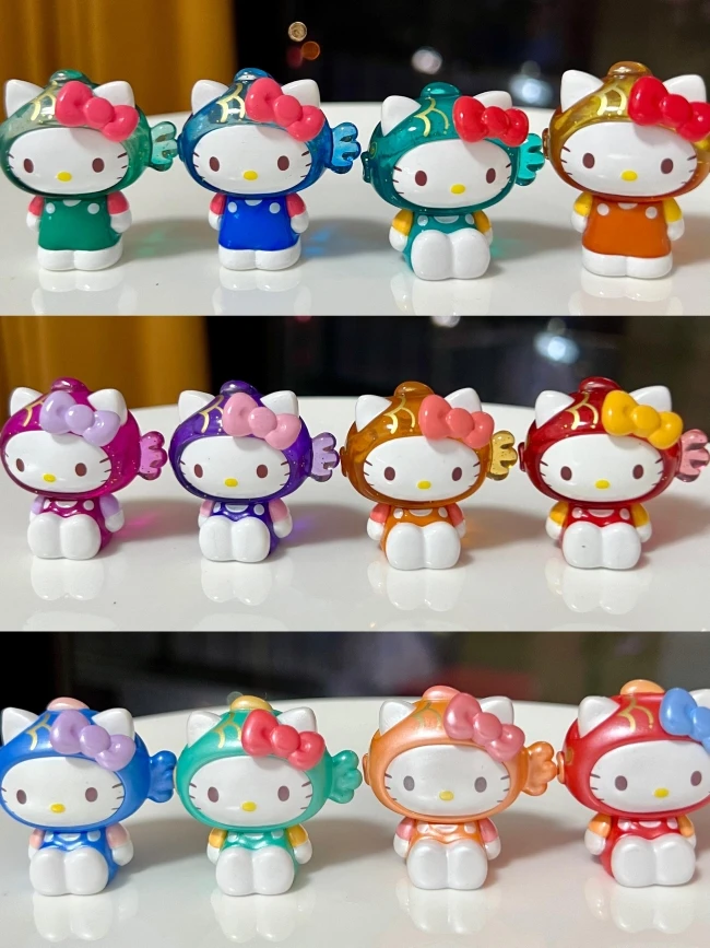 

Kawaii милый Sanrio Hello Kitty Lucky Koi Encounter слепая сумка подарки игрушечная модель аниме фигурки коллекционные украшения