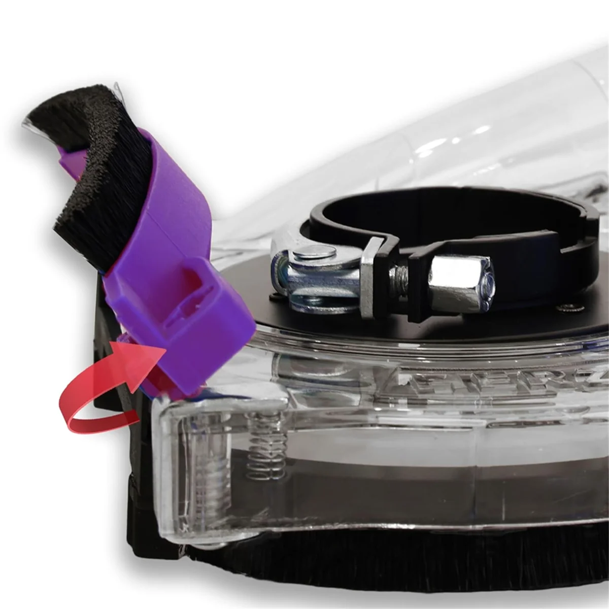 A002 mortalha de poeira para rebarbadora de 5 polegadas e 4-1/2 polegadas, mortalha de moagem universal, policarbonato transparente