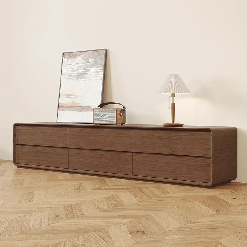 With Drawers Aesthetic Tv Stands Vintage Drawer American Classic Tv Stands Walnut Modern Meubles Télévision Furniture Home