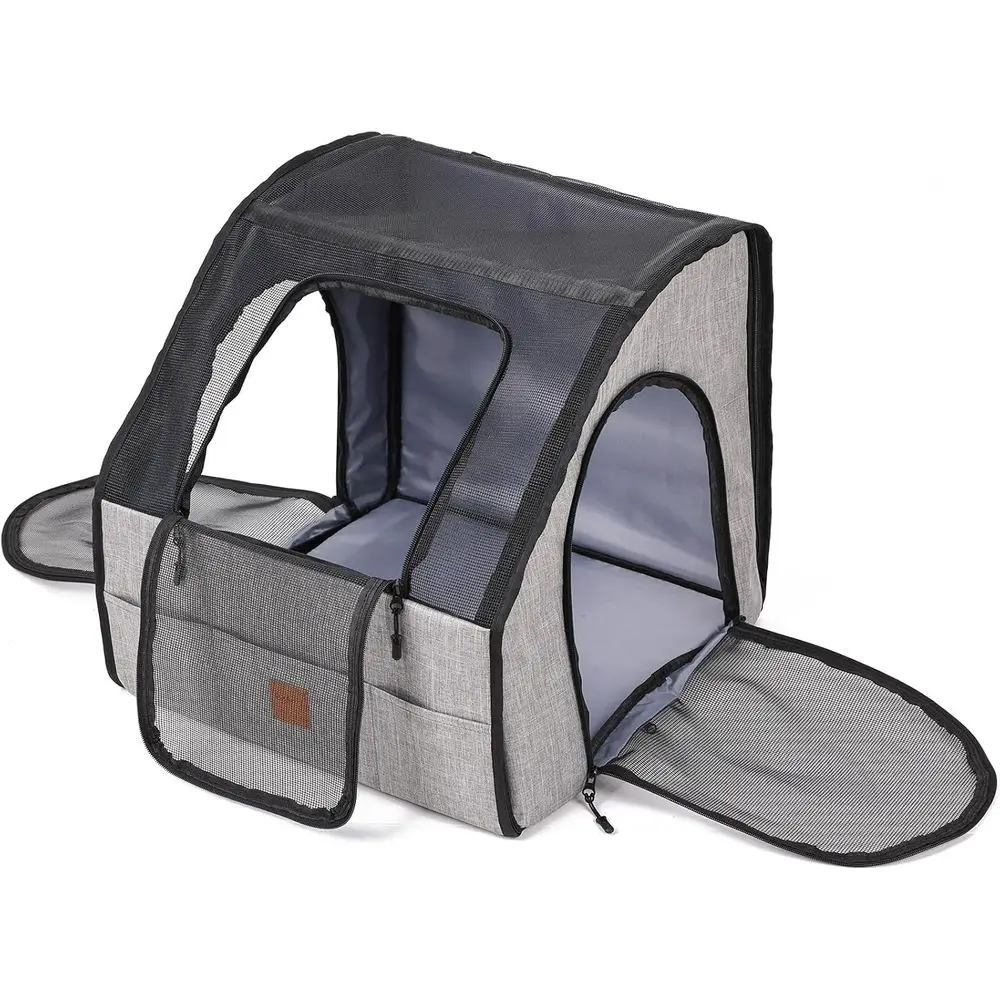 

Portable Pet Carrier with Collapsible Crate, Car Seat, and Storage for Small to Medium Dogs and Cats