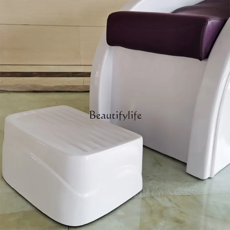 Hairdressing Barber Shop High-End Hair Salon Shampoo Chair Punch Half Lying Glass Steel Integrated Molding