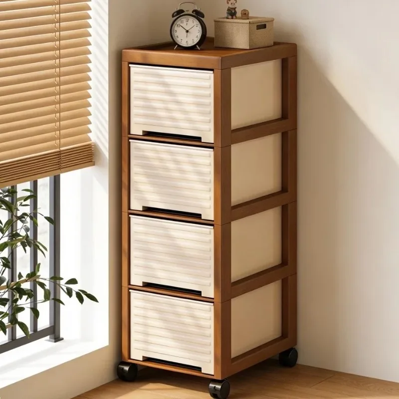 FOR Drawer Rack Floor Table Living Room Snack Cabinet Removable Trolley Home