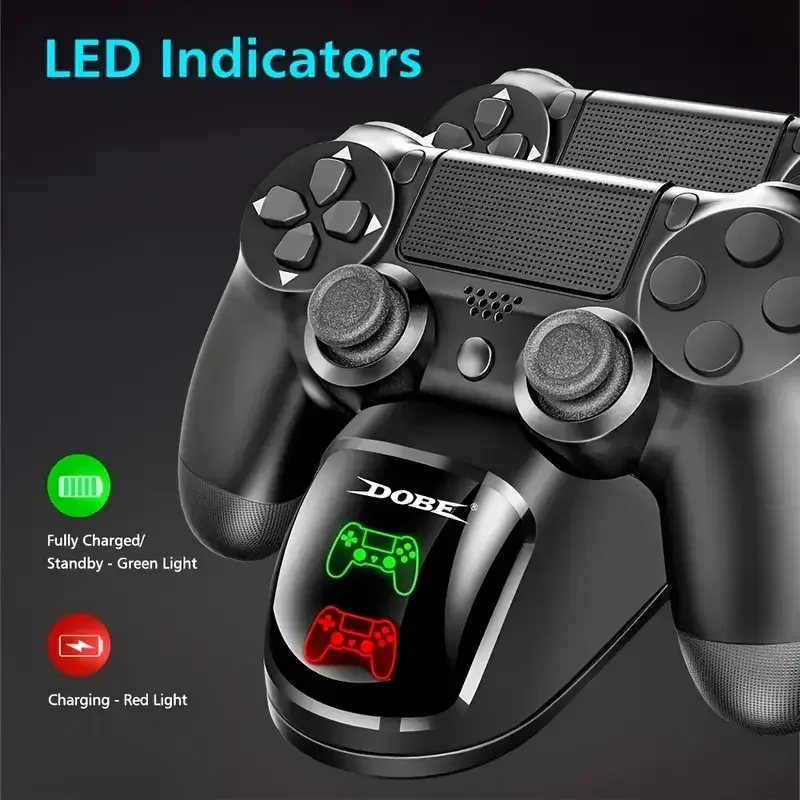 New PS4 Charging Station Wireless Fast Charger For Game Controller LED Indicator USB Dual Dock For PS4 Slim/PS4 Pro