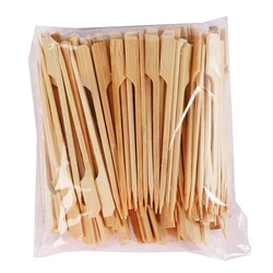 Pinchos de bambú de madera para cóctel, palillos de paleta de bambú, pinchos de comida, palillos de dientes para aperitivos, 100 unidades